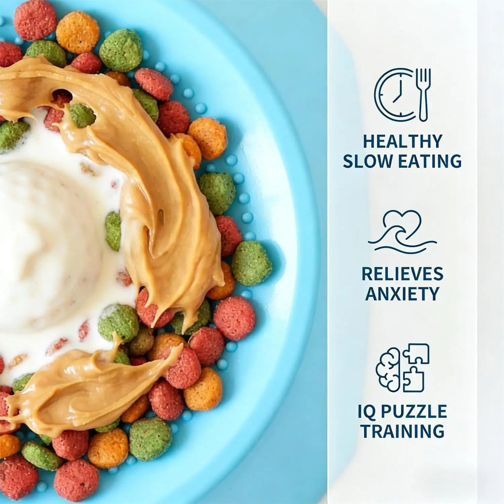 Spin-to-Eat Slow Feeder Bowl & Interactive Licking Mat