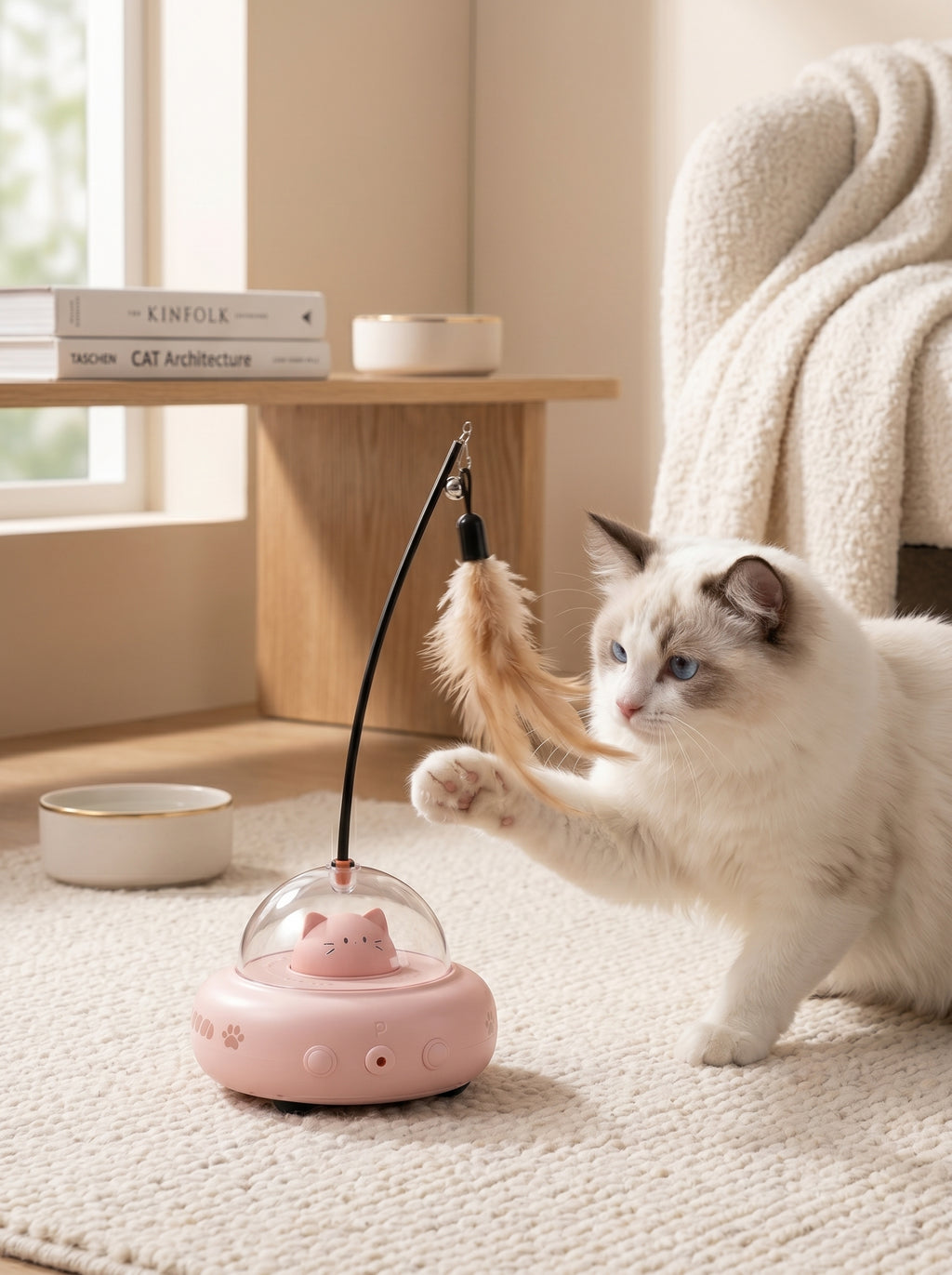 Automatic Laser & Feather Cat Toy