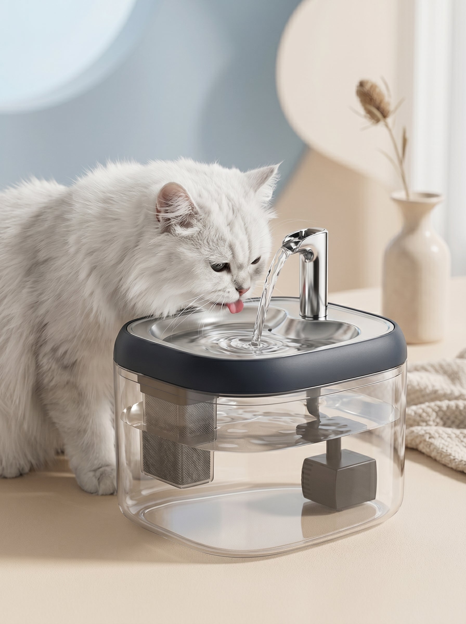 1.5L Automatic Cat Water Fountain with Filter System