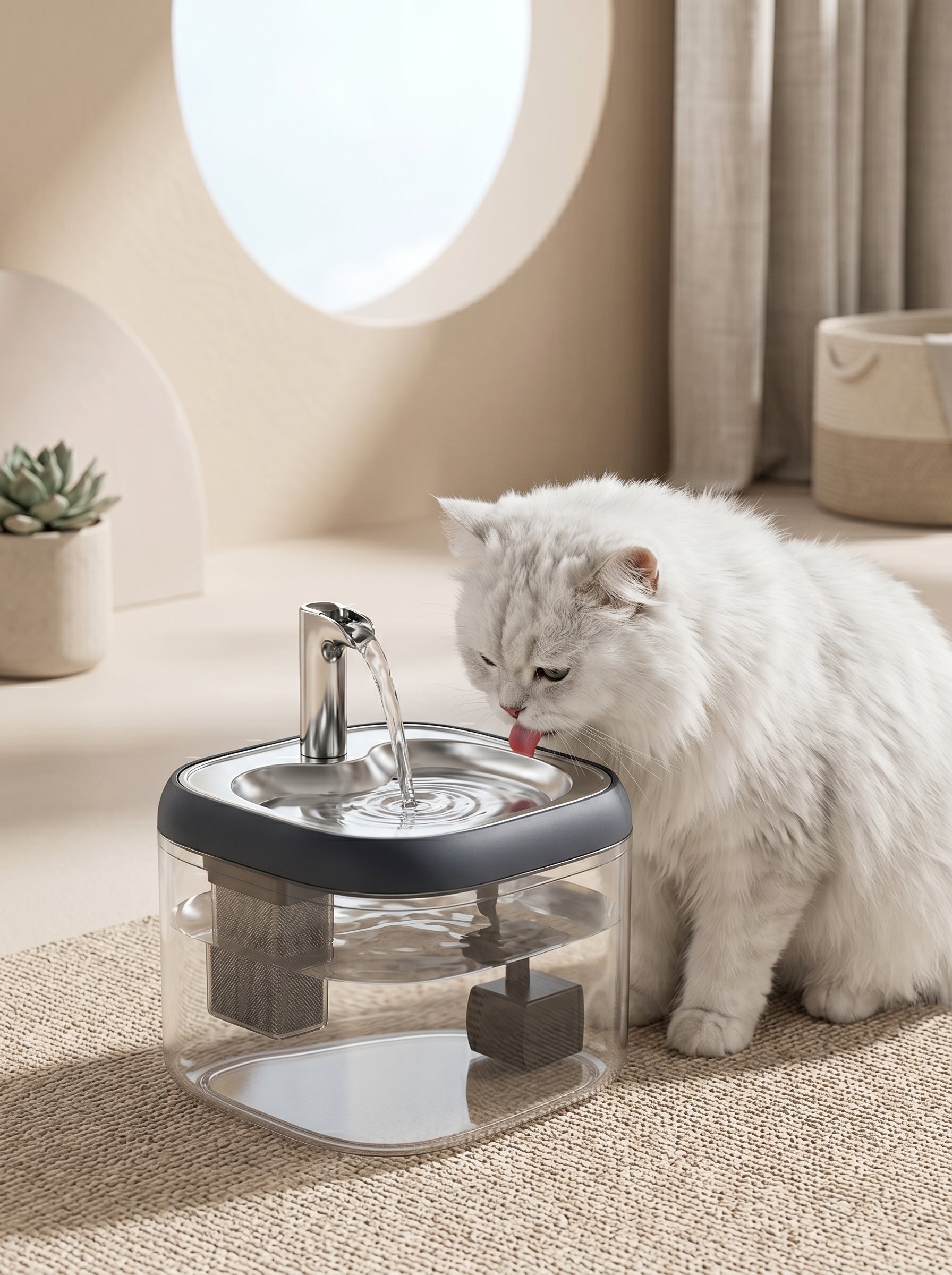 1.5L Automatic Cat Water Fountain with Filter System