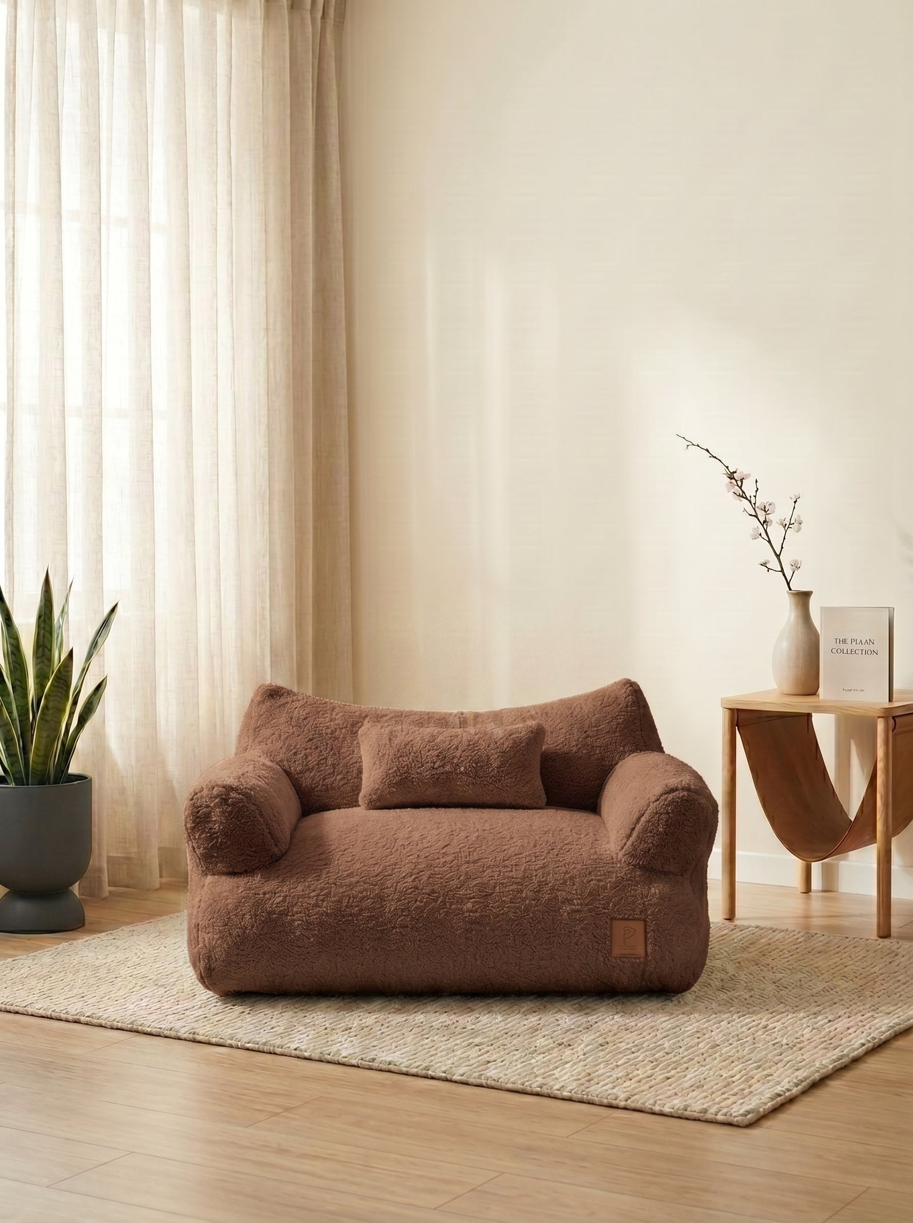 Elevated Flower Pet Bed with Wooden Stand