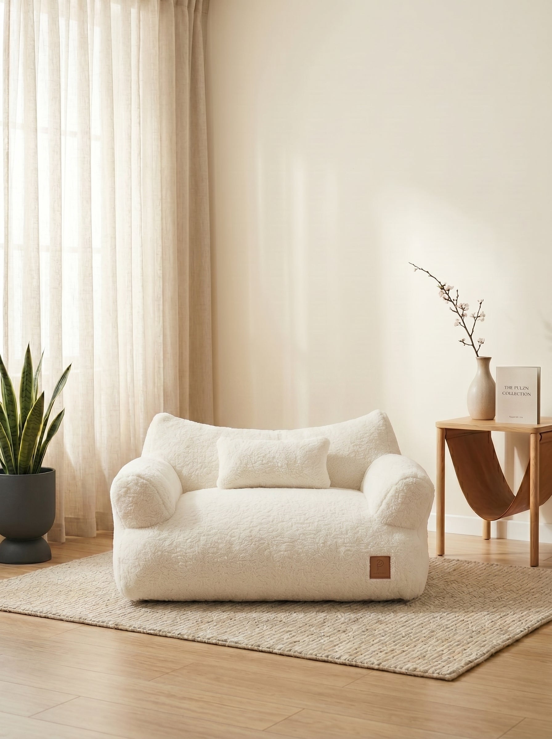 Elevated Flower Pet Bed with Wooden Stand