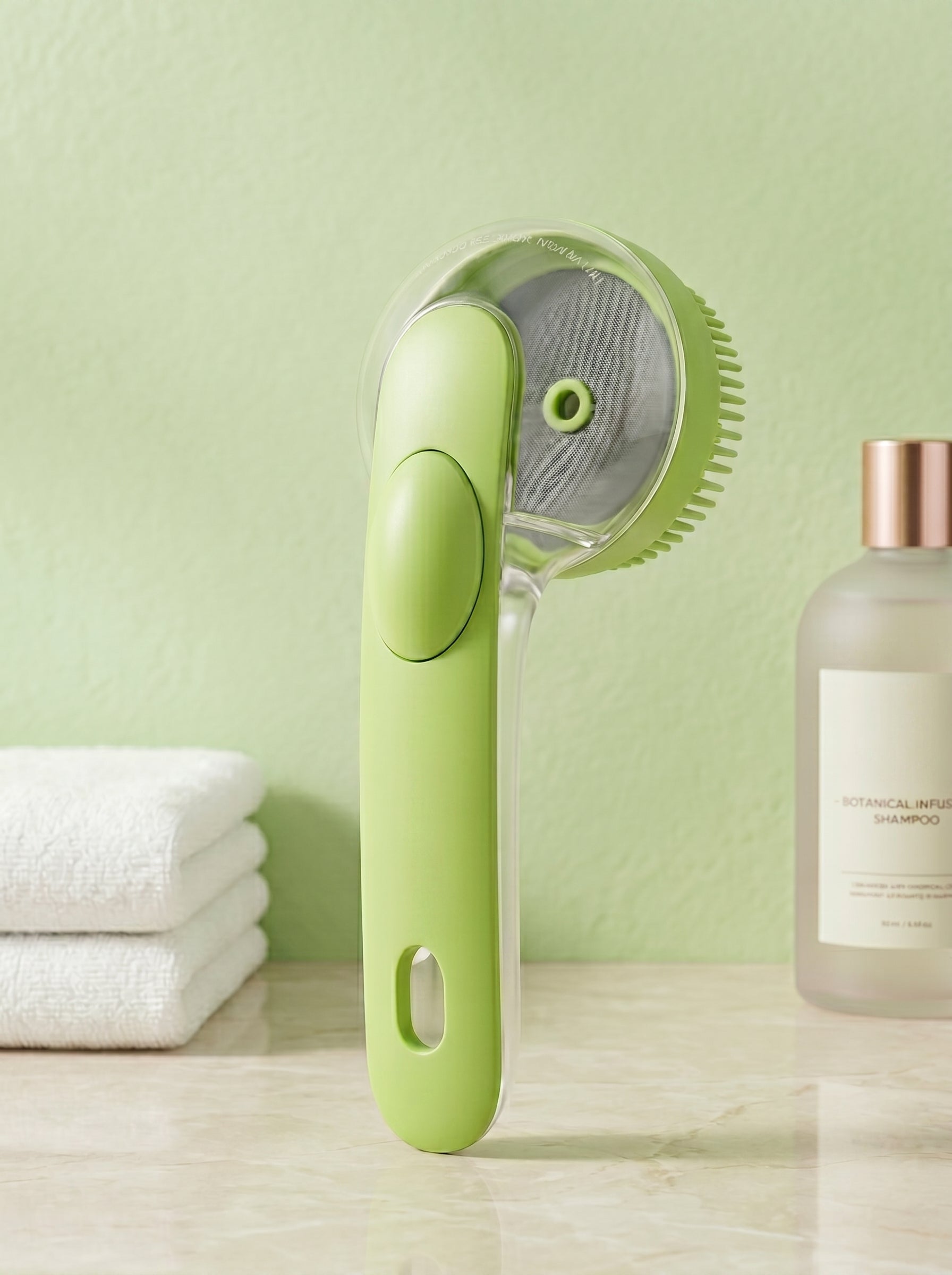 2-in-1 Pet Bath & Grooming Brush with Shampoo Dispenser